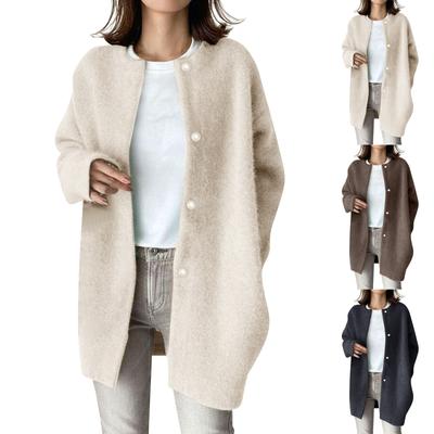 Women's  Warm Printed Button Coat Lightweight  Coat  Coat