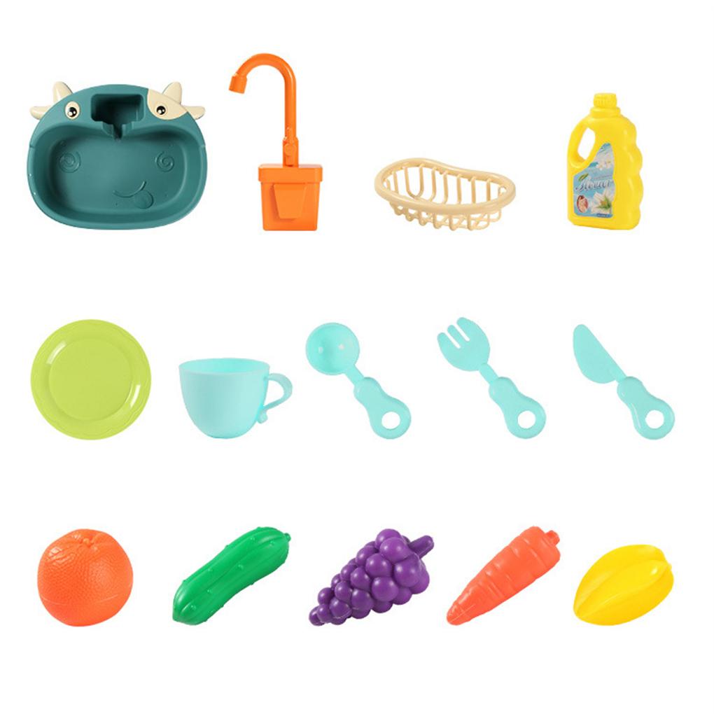Children Sink Toy Dishwasher Electric Automatic Educational Responsibility Pretend Play Entertainment ABS Toys Kit Presents