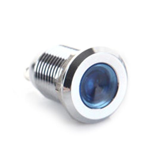 1 stk 12 mm 6/12/24/220V minisignaler Strømforsyning LED metallindikatorlampe