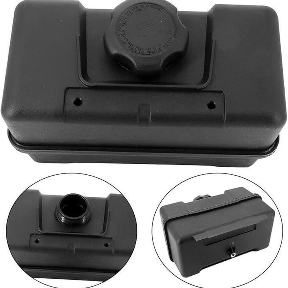 Fuel Tank 691993 4 Quart for Lawn Mower Black Plastic Housing Aluminum Valve Insert Hole 25 Cm X 18 Cm X 13 Cm