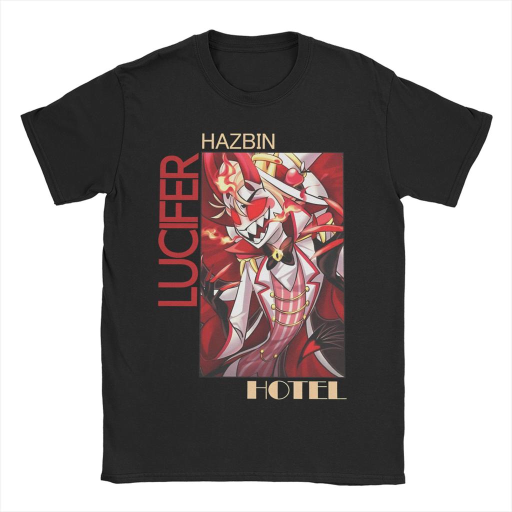 Vox Hazbined Hotels Men Women T Shirt Black Comedy Humor Tee Shirt Short Sleeve TShirt 100 Cotton Printed Clothing