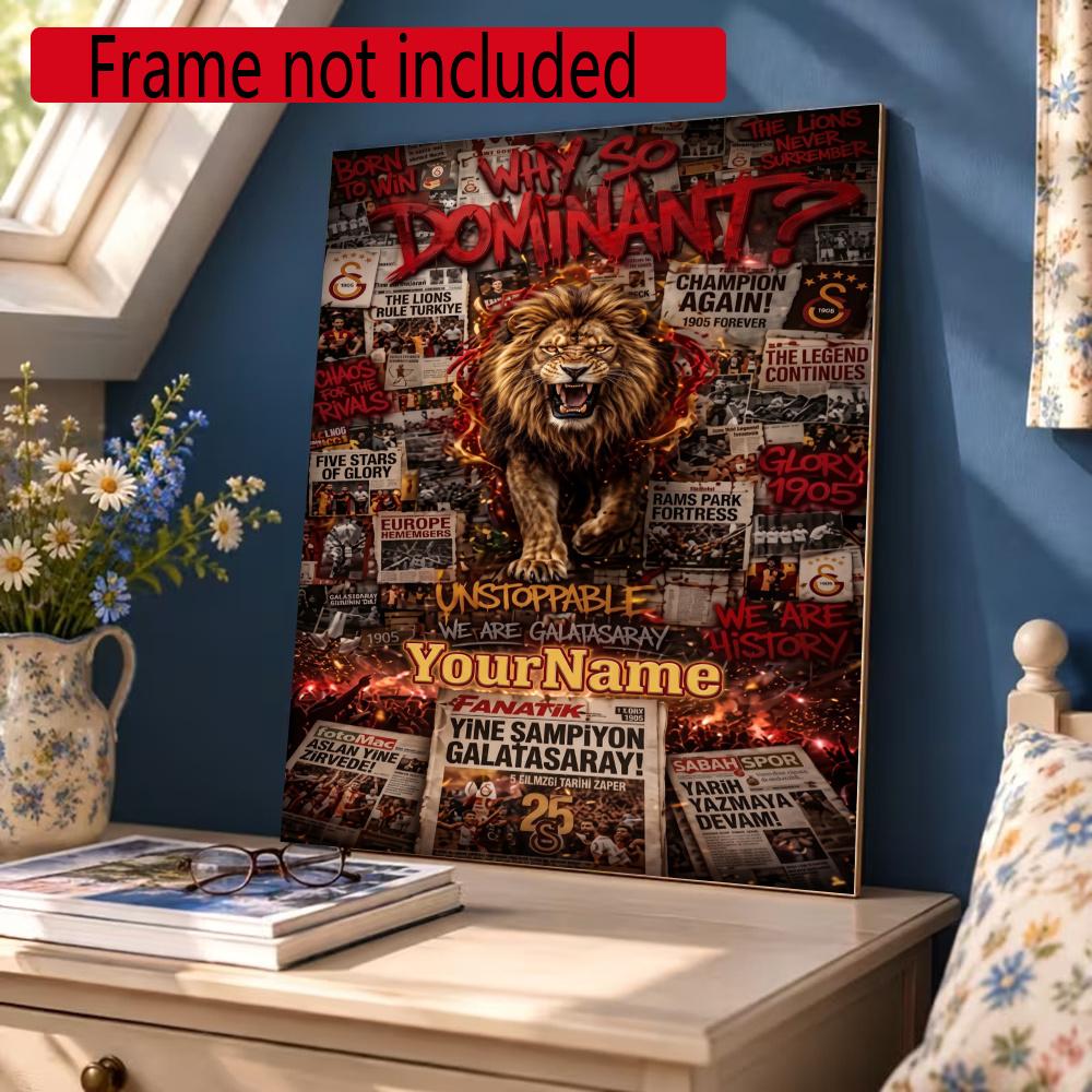 Galatasaray Customize Text Diamond Painting Round Diamond Mosaic Suitable For Beginners Diamond Painting Rhinestones Gift Frameless
