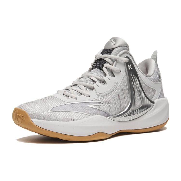 Anta Light Cavalry 8 Non-Slip Wear-Resistant Low-Top Basketball Shoes Men Sneakers Silver 112321603-5