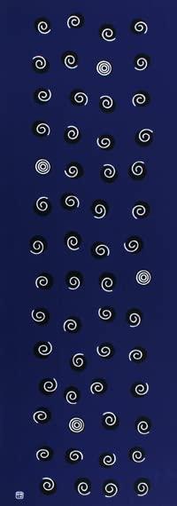 Dyeing Anbo Hand Towel Whirlpool Authentic Dyed Cotton Tokuoka Made in Japan 35cm x 100cm "Small Blue" 100%