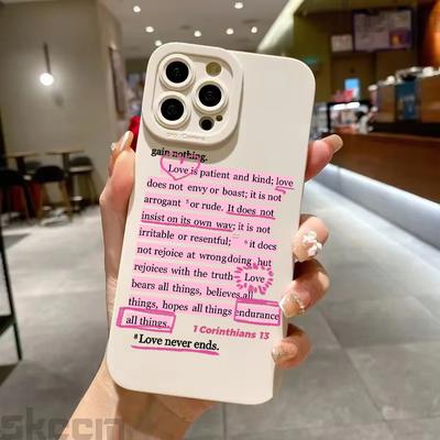 Coque de Téléphone en Silicone Poème d'Amour Pour Samsung Galaxy S25 Ultra S24 Plus S23 S22 S21 S20 FE A15 A35 A54 A55 Coque Souple Candy