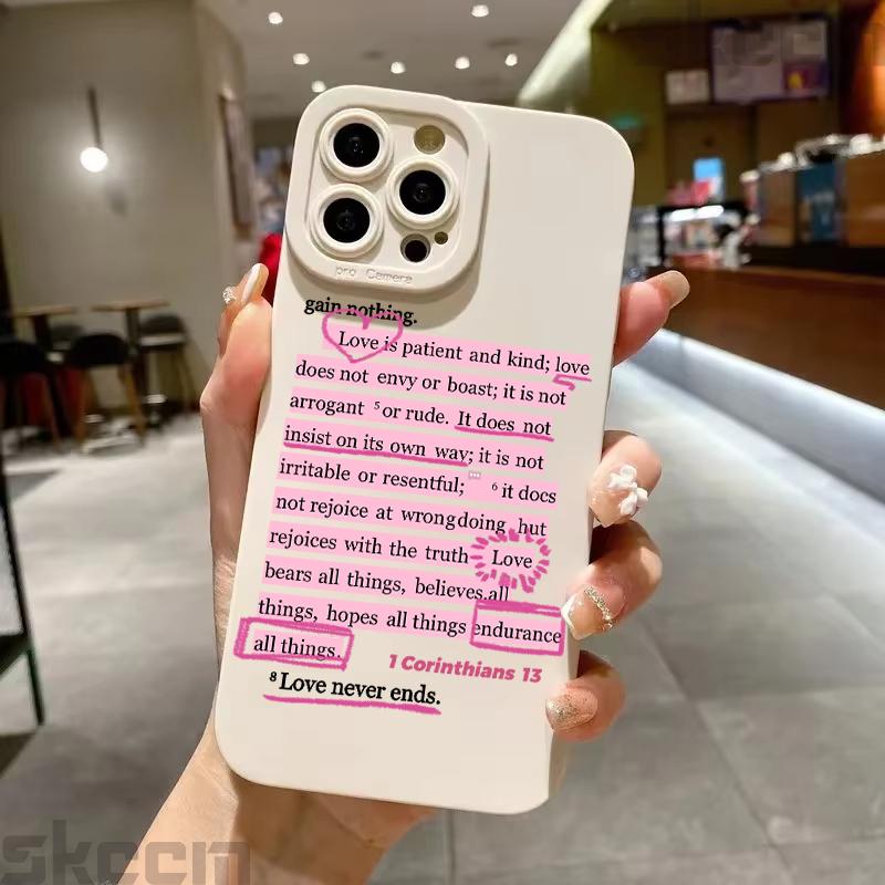 Poem Of Love Silicone Phone Case For Samsung Galaxy S25 Ultra S24 Plus S23 S22 S21 S20 FE A15 A35 A54 A55 Candy Soft Cover
