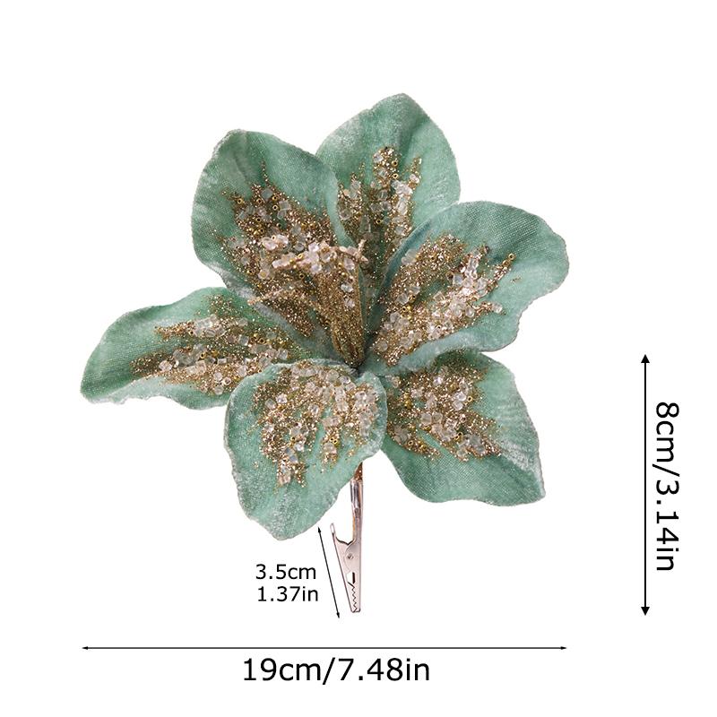 1 Stück Samt DIY Stoff Festival Simulierte Lilienblume Neujahrsdekoration Festival Weihnachten Hochzeitsanhänger