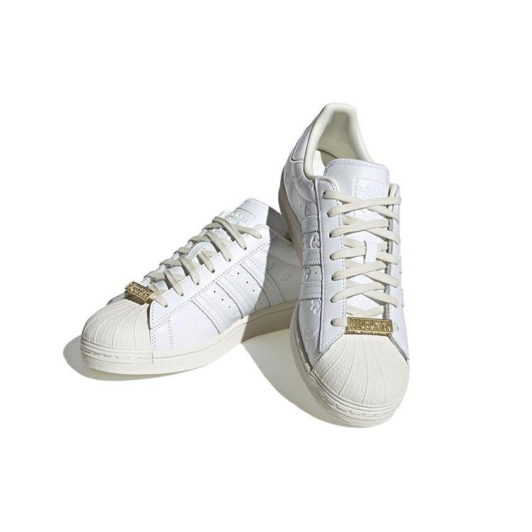 Adidas Superstar Allover Debossed Trefoils - Teniși bărbați albi, Cloud-White, Off-White GY0025