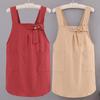 Cotton Kitchen Apron Cross Straps Korean Work Clothes Stylish Home Cooking Apron  Women