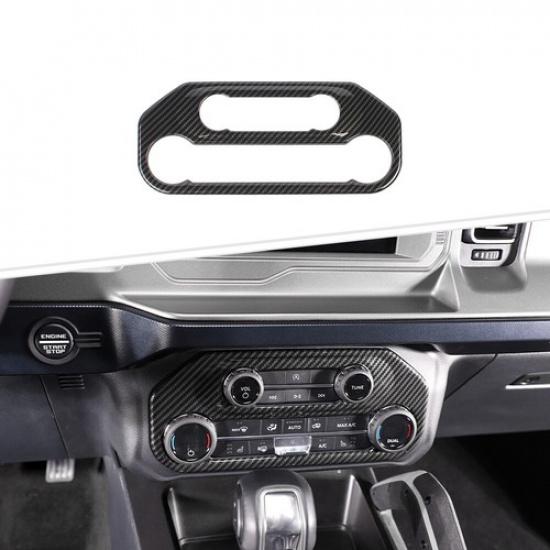 Center Air Conditioner Switch Panel Cover Trim For Ford Bronco 21+ Carbon Fiber