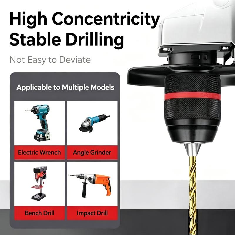 10Mm Hard Metal Drill Chuck Self Locking Keyless Electric Tools 3/8-24Unf Thread For Rechargeable Electric Drills