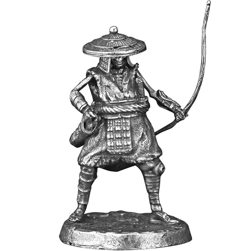 Metal Skeleton Archer Ghost Samurai Mini Tabletop Game Figurine Car Interior Decor Desktop Ornament Collectible Model Toy Gift
