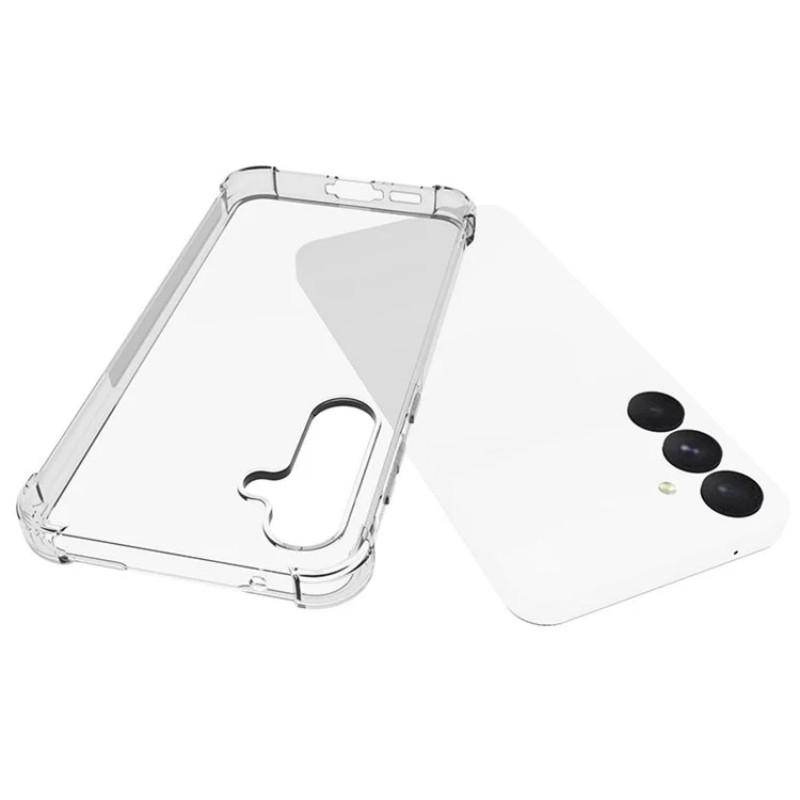 

For Samsung Galaxy A55 5G Back Cover WANLONFENG TM Series 2.0mm Clear TPU Phone Case (Big Lens Hole) Transparent