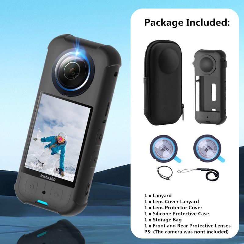 

Захисний ковпачок для об єктива + Чохол на корпус для Insta360 X3 Силіконовий чохол Захист лінз для Insta 360 X3 Аксесуар проти подряпин