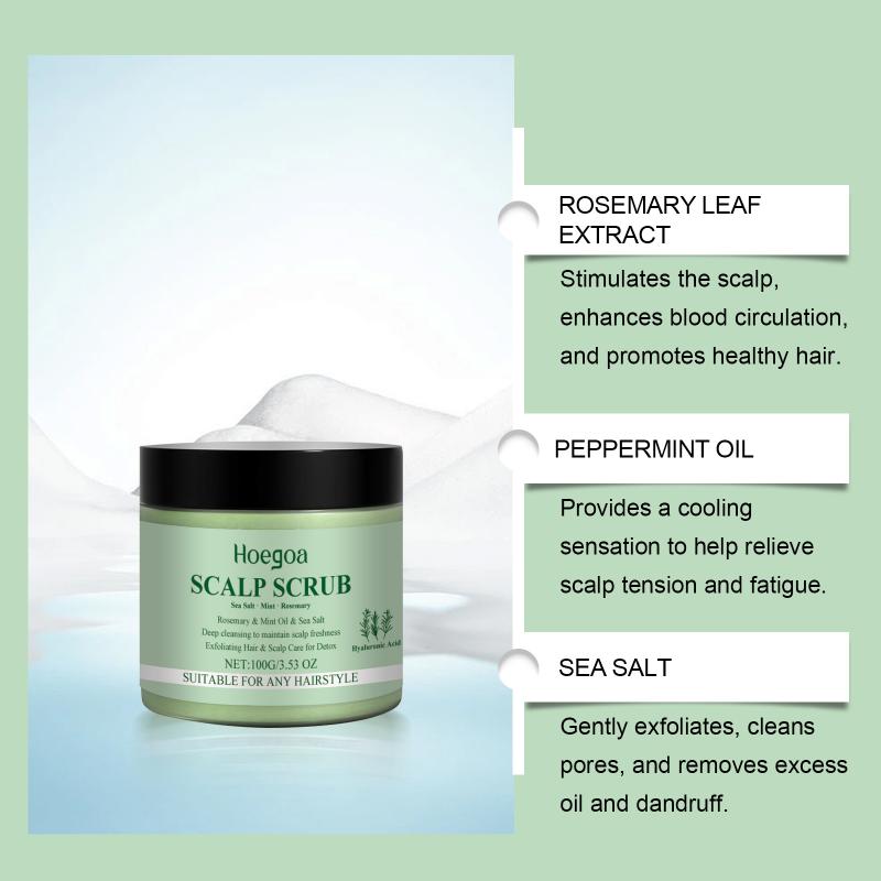 Masaj Silicon pentru Scalp și Exfoliant cu Rozmarin Curățare Profundă Reglarea Sebumului Îndepărtare Mătreață Ameliorare Mâncărime Exfoliere pentru Utilizare Zilnică în Baie