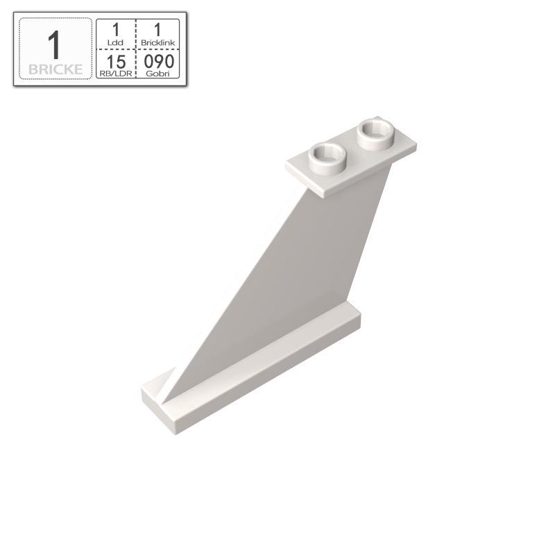 

BRICKE 2340 Building Block 1x4x3 Airplane Tail Fin - LEGO Compatible MOC Accessory Piece белый