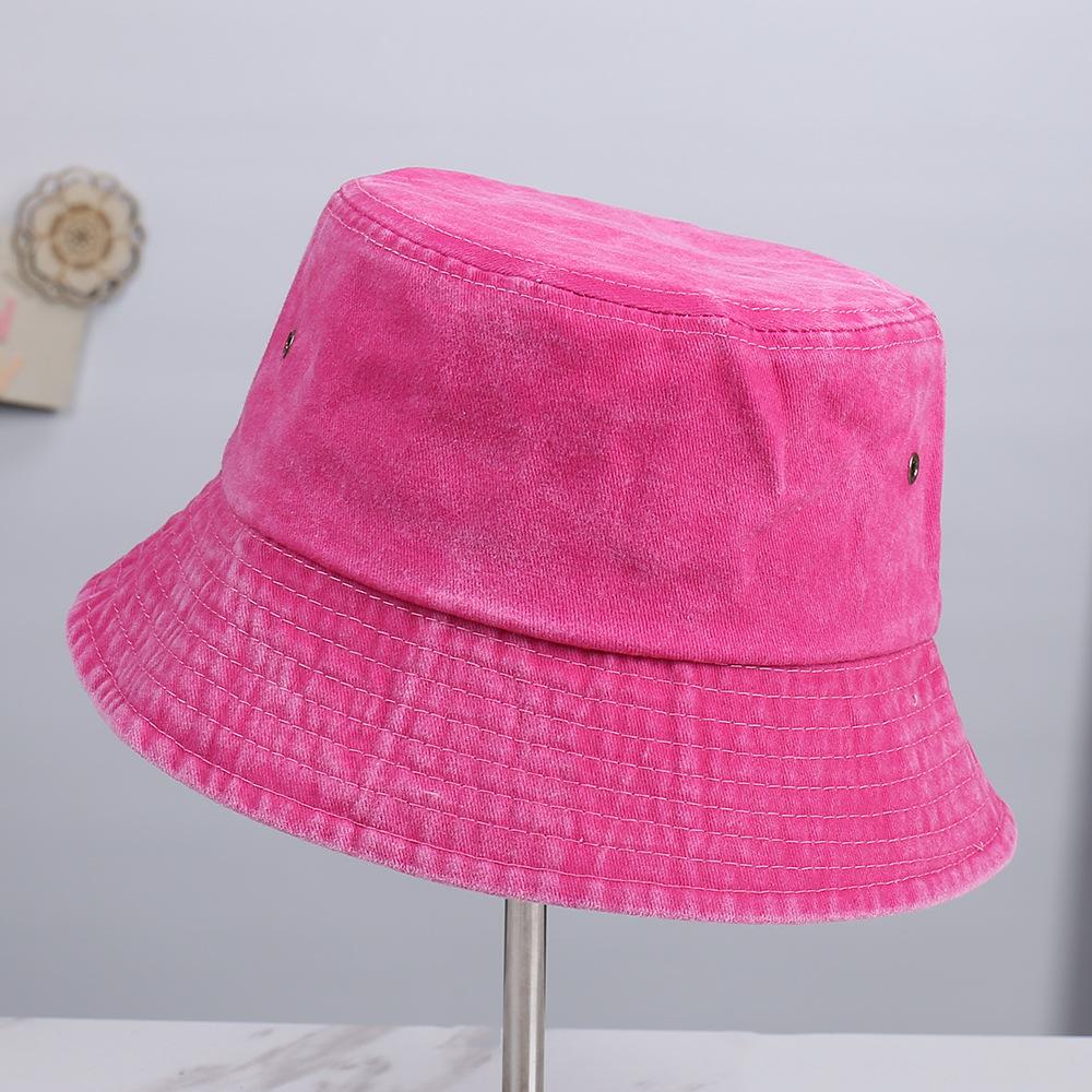 New Solid Color Simple Casual Versatile Small Fresh Bucket Hat Outdoor Travel Sunscreen Shows Small Temperament Basin Hat