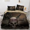 3D Skull Bedding Sets Duvet Quilt Cover Set Comforter Bed Linen Pillowcase King Queen Full Double Home Texitle