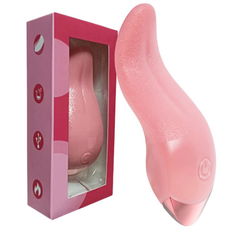 Electric Heating Silicone Tongue-Licking Vibrator for Women