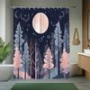 1pc Moonlit Forest Shower Curtain with Tree Landscape Design, Adds a Mysterious Ambiance To Your Bathroom, 70. 8x70. 8 Inches