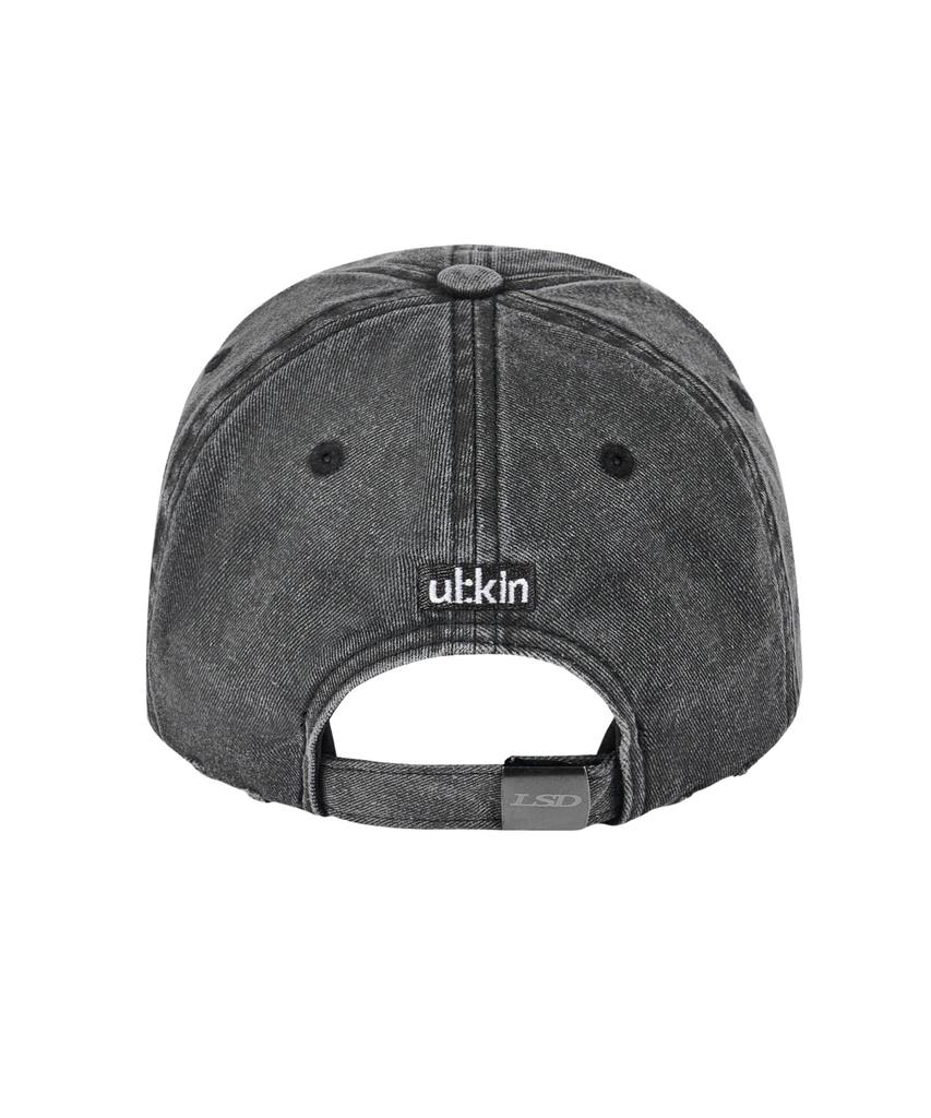 ULKIN [Runway] Mugung Embroidery Pigment Ball Cap_Charcoal