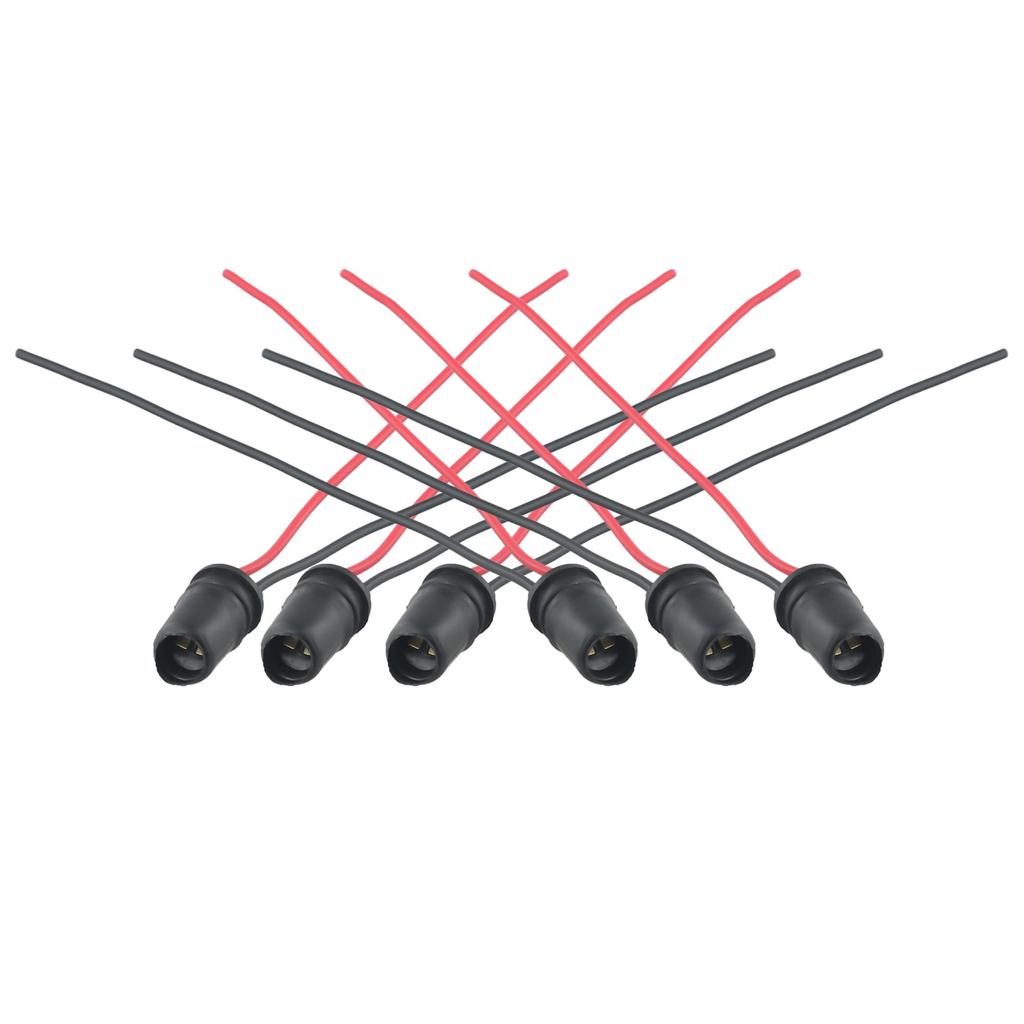 10pcs T10 Round Sockets Soft Rubber Car Auto Light Bulb Round Socket Lamp Holder