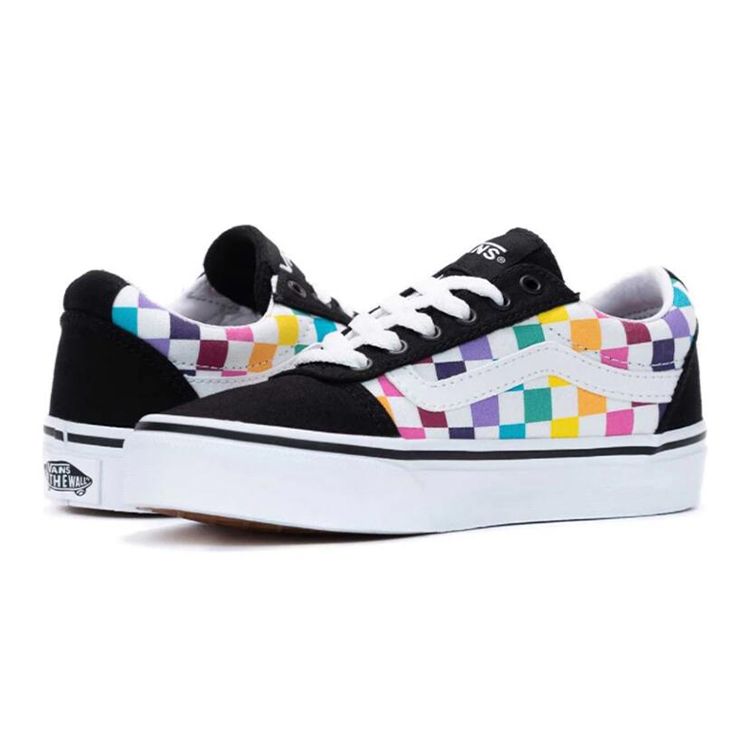 Vans Ward Kids Party Checker Kids Sneakers Multi-Color Black VN0A3TFWV2K