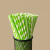 100Pcs Biodegradable Paper Straws Colorful Striped Print Food-Grade Safe Drinking Straws Party Supplies