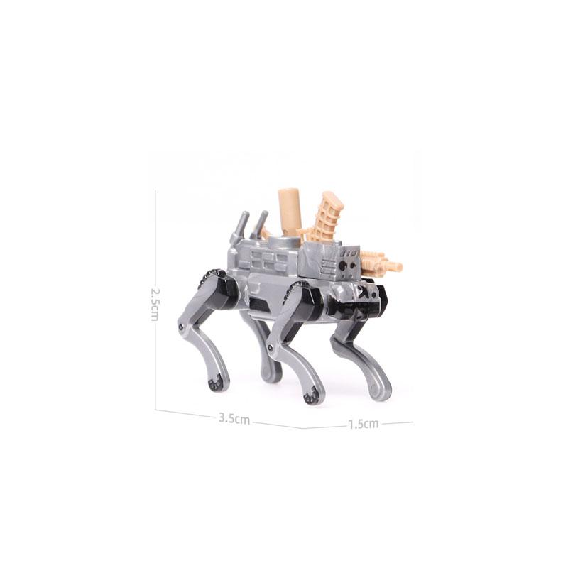 WW2 Military Scene Accessories Building Blocks Machine Gun Rifle Robot Wolf UAV MOC Bricks Toy