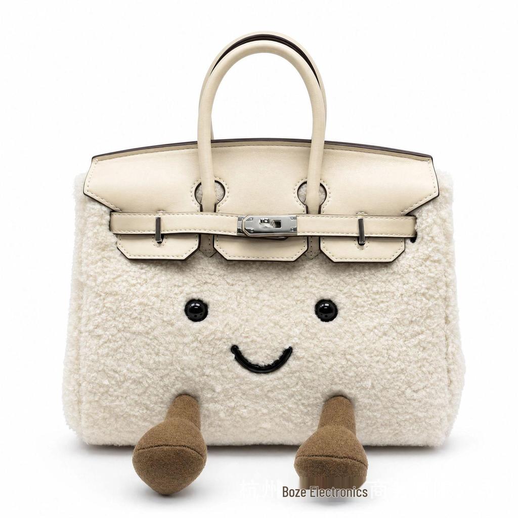 Jllycat Cute Fluffy Platinum Doll Crossbody Elf Handbag