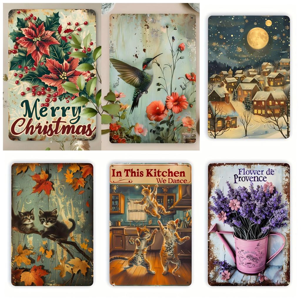 2D Classic Retro Style Iron Wall Art Sign with Durable Construction and Protective Coating Suitable for Various Interior Spaces