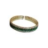 Trendy Inlaid Zirconia Open Bangle: Retro Korean Temperament Bracelet