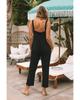 Azura Exchange Button Straps Pocketed Cropped Jumpsuit
