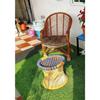 Enterprises Mudda Muddi Chair Garden Handicraft Cane Wood Damroo Black Color (Multicolor) 15 * 15" (Pack of 1)