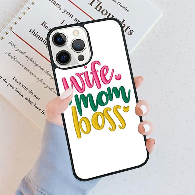Wife Mom Boss Phone Case For iPhone 17 Air 16 Pro Max 15 14 Plus 12 13 Soft Bumper Shell Cover Coque