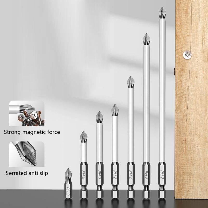 Quality 7pc Magnetic Screwdriver Bit Steel Tip for Enhances Grip and Shock Resistance Tool for Household