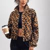 New Autumn and Winter Clothing, Women's Clothing, Loose Cardigan, Zipper, Leopard Print Pattern, Plush Jacket, Thick Winter Jacket, Warm Top