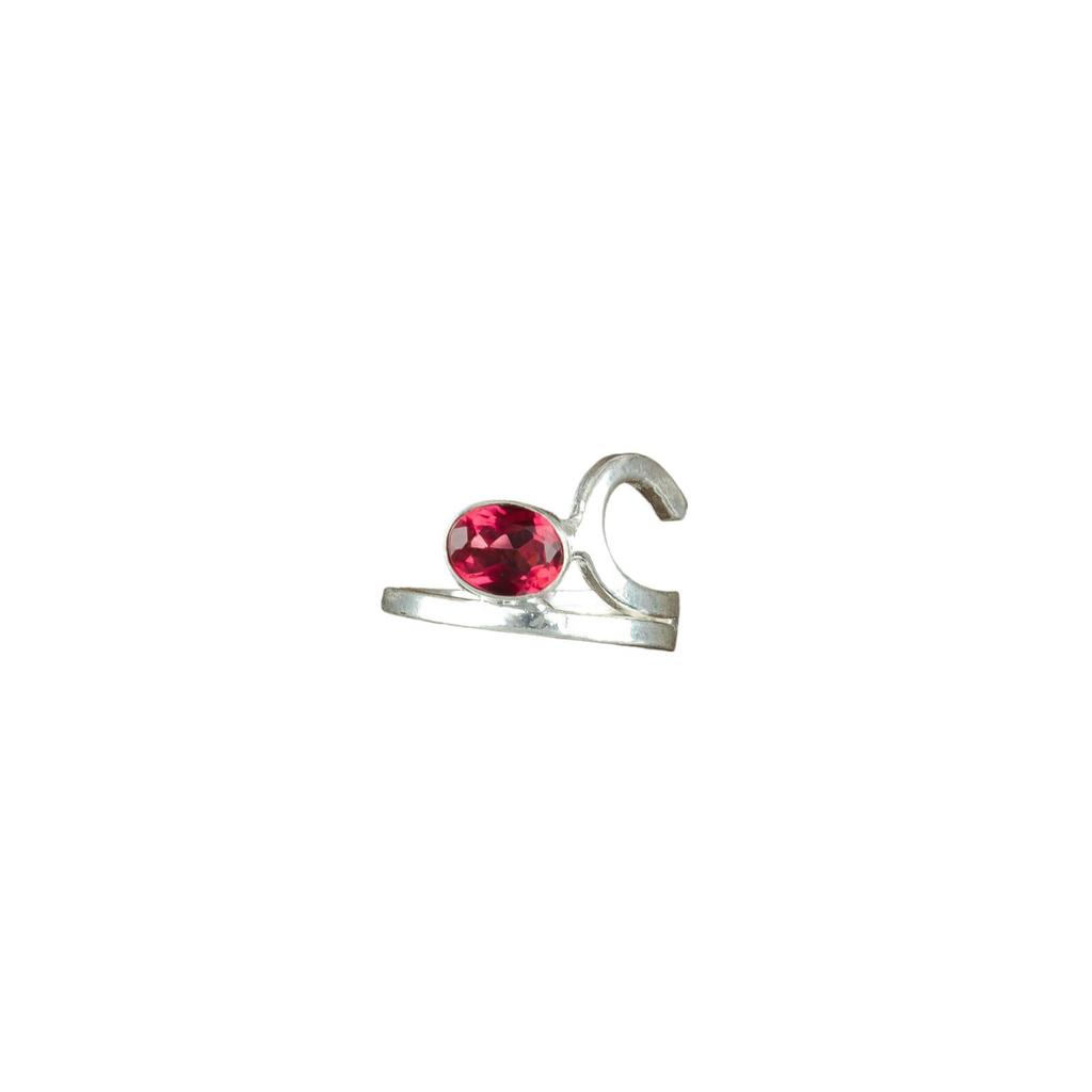 Pink Rubellite Gemstone 925 Sterling Silver Jewelry Handmade Ring Gift For Mom RR-27-8