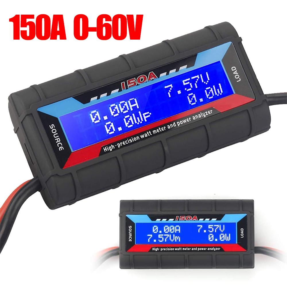 150A RC High Precision Watt Meter with Backlight LCD High Precision Current Power Analyzer Digital High-Precision Amp Watt Meter