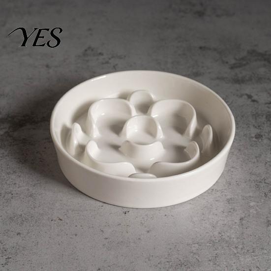 Spine Protection Pet Bowl Elevated Slow Feeder, Ceramic Dog with Stand, Prevents Holder Choking, Protects Spine, Raised Food for Cats Dogs Anti-Choke