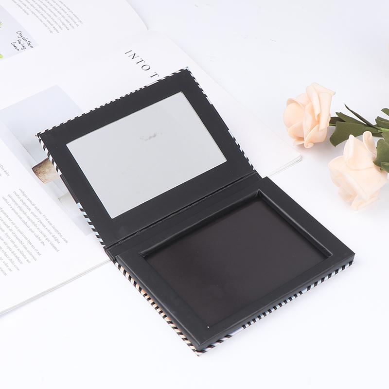 Pusta tacka magnetyczna do cieni do powiek, laserowa zmiana koloru z lustrem, pudełko do przechowywania kosmetyków