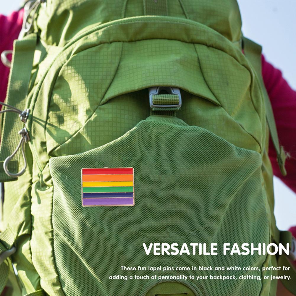 Rainbow Cartoon Mini Brooch Metal Gay Flag Lapel Pins Versatile Unisex for Backpack Clothing Decor