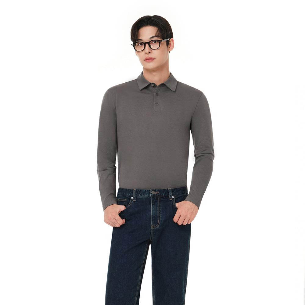 ANDAR New Airy Fit Men'S Lightly Brushed Polo Long Sleeve (Type A)