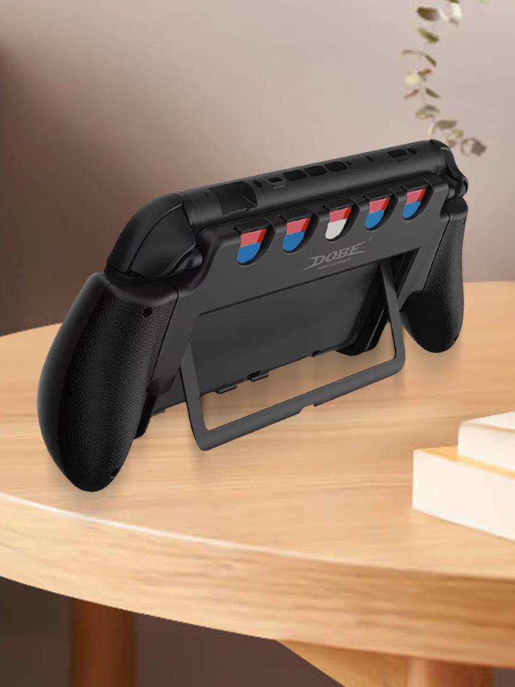 For Nintendo for Switch 2 Grip with Stand Grip Case 5 Game Slots Protective Case Anti Slip Grip Holder for Switch 2 Accessories