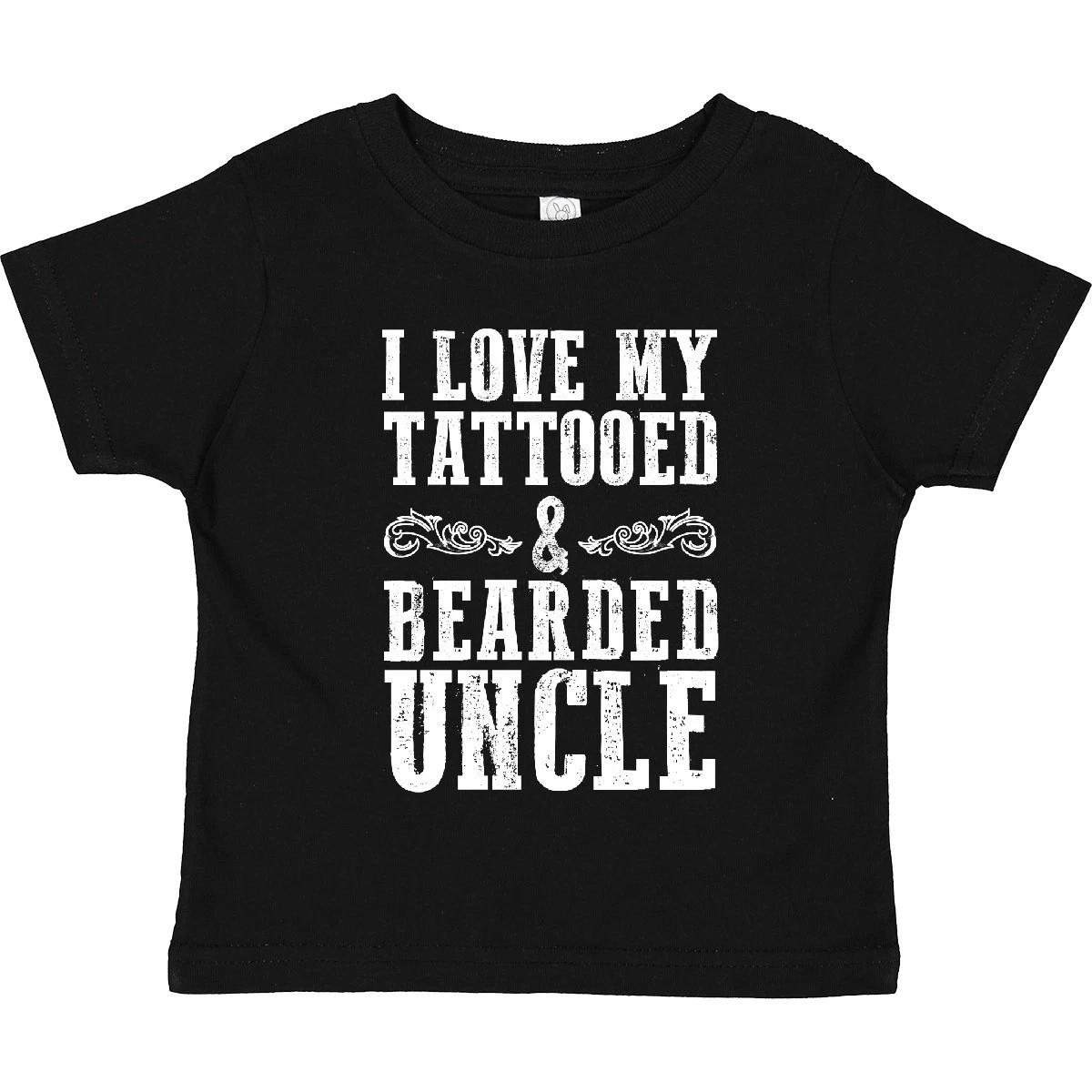 Inktastic I Love My Tattooed & Bearded Uncle Toddler T-Shirt  Beards Tattoos 140