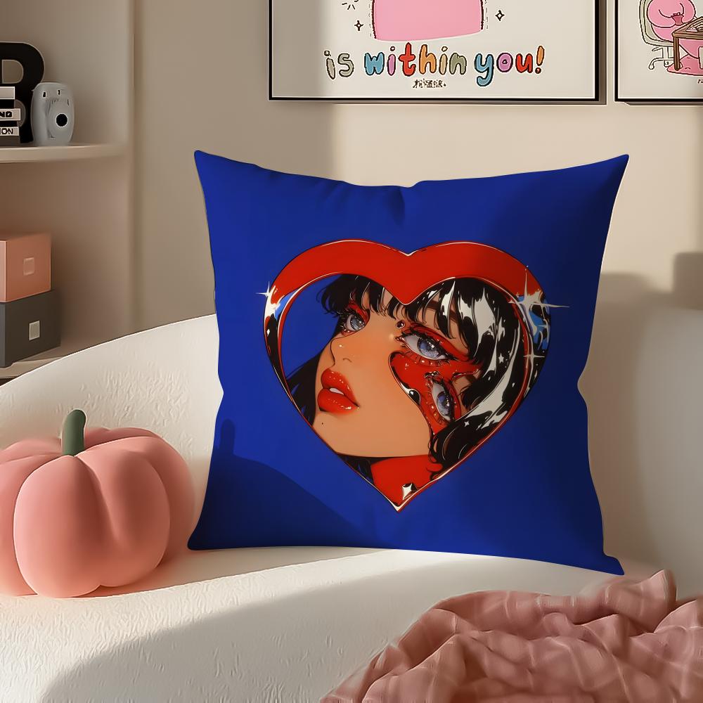 

Creative Art Loving Woman Cushion Cover Pillowcase Short Plush Invisible zipper Room Sofa Cushion Cover 30X30cm
