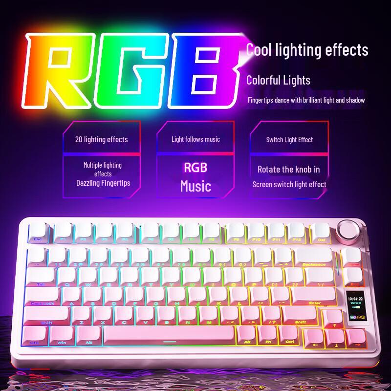 AULA S75 Pro Custom Tri-Mode Hot-Swappable RGB Wireless Mechanical Keyboard