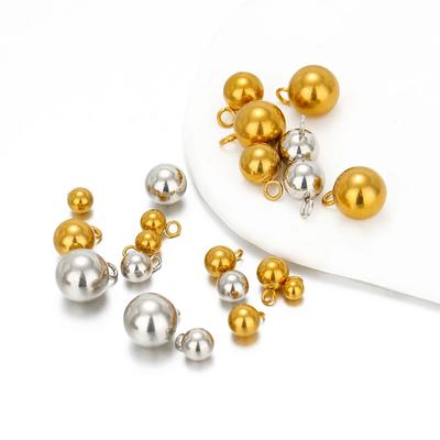 20 stuks massieve roestvrijstalen bolletjes/bedeltjes voor het maken van doe-het-zelf sieraden, zoals kettingen, armbanden en oorbellen.