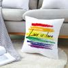 Rainbow Heart Pattern Nordic Sofa Cushion Cover Peach Skin Pillowcase Home Decor Pillowcase