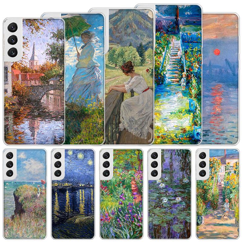 

Мягкий чехол с садом Клода Моне «Мост лотоса» для Samsung Galaxy M12 M21 M30S M31 M32 M51 M52, чехол для телефона Note 8, 9, 10 + 20 Ultra J4